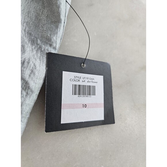 LESLIE FAY Women's Size 10 Sequined Sleeveless Formal Blue Dress - Picture 10 of 13